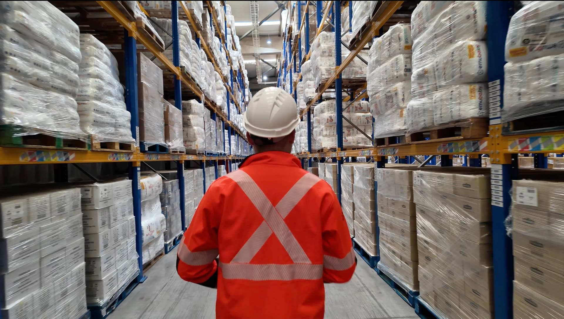 Centro de distribución Trailer Logistics con racks selectivos y andenes de carga